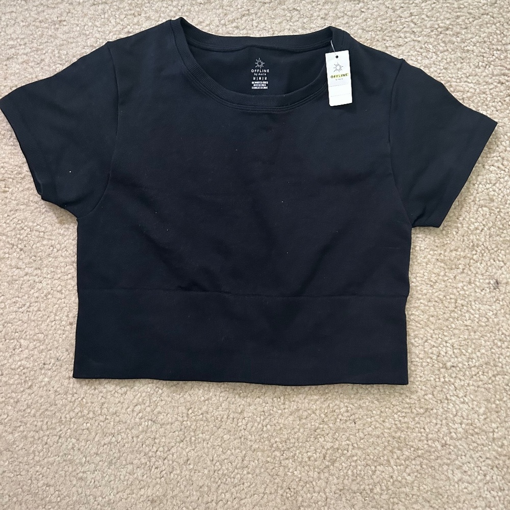 Offline by Aerie, Black Shirt, Size Medium